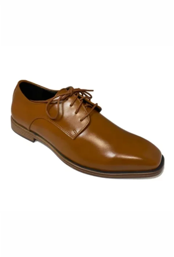 brown matte dress shoe
