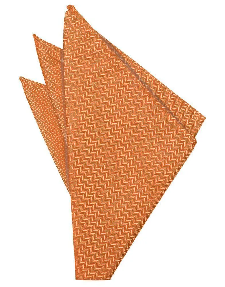 Tangerine Herringbone Necktie