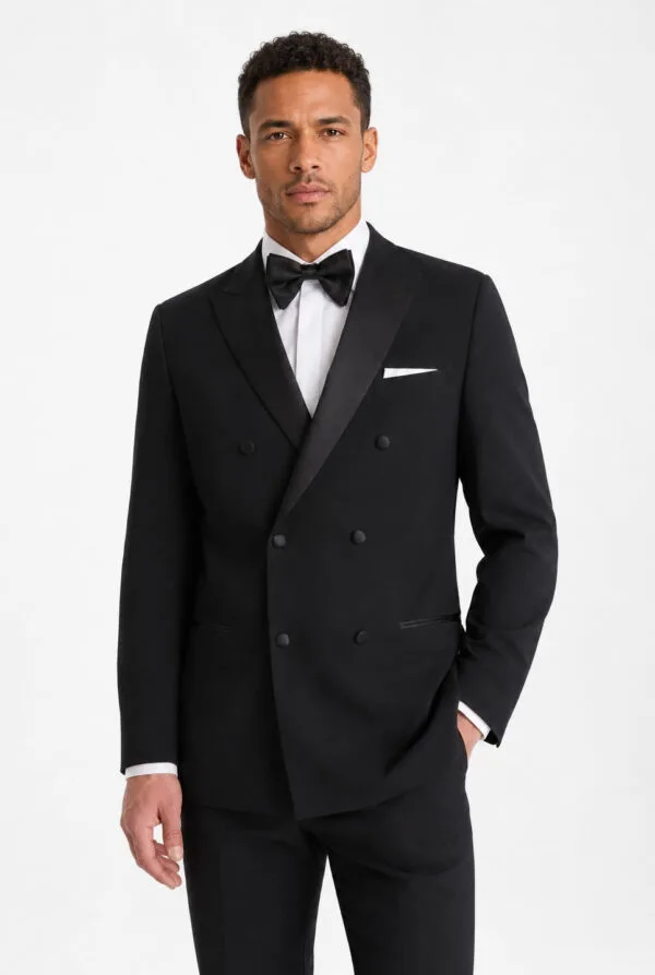 Black Double-Breasted Tuxedo angle 1