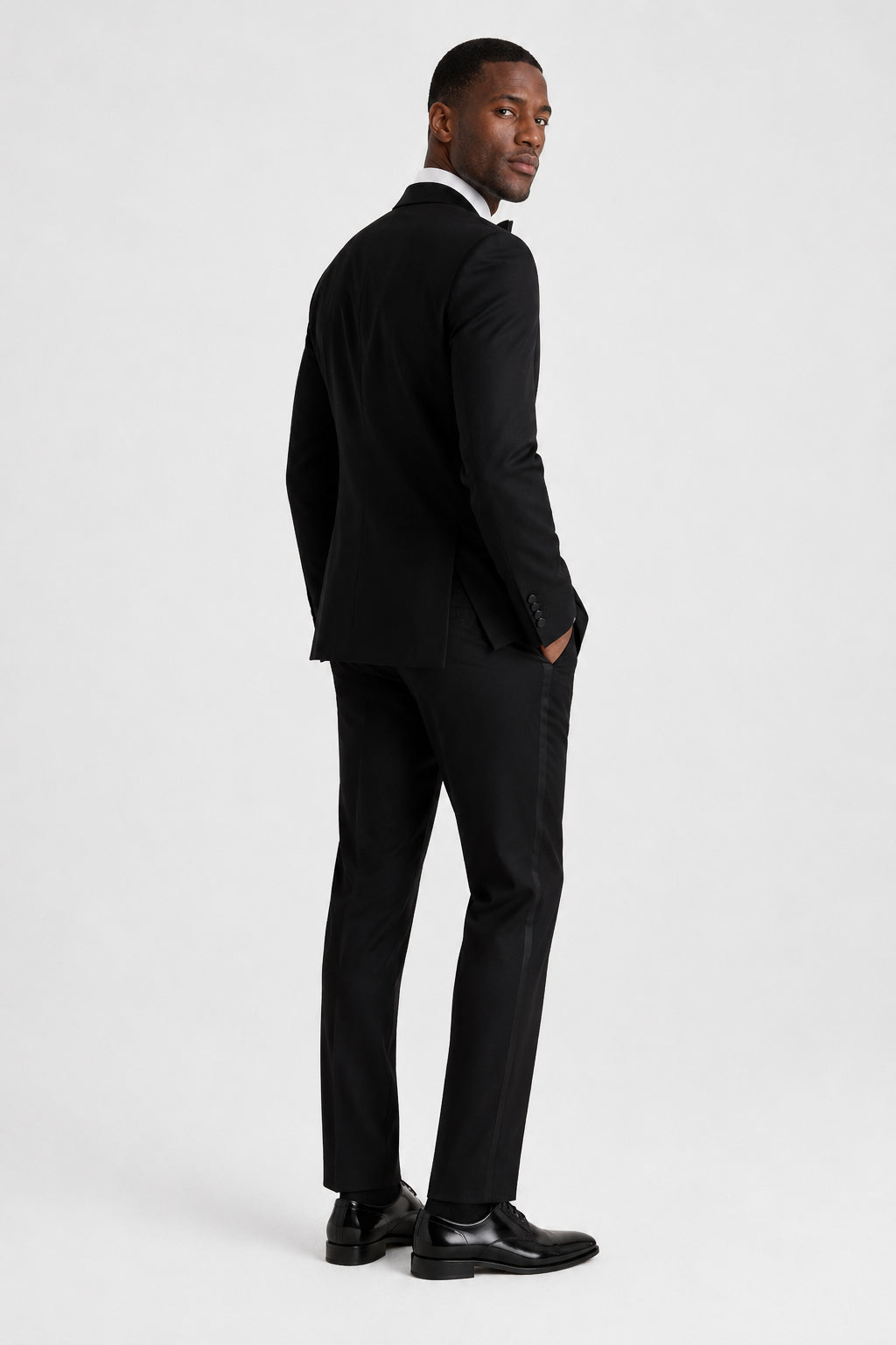Black Shawl Tuxedo angle 4 | TuxKit Black Shawl Tuxedo angle 4
