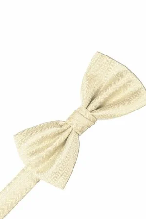 Sand Herringbone Bowtie