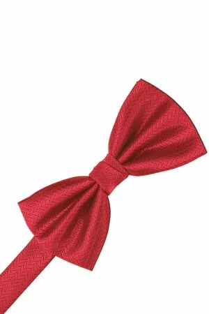 Watermelon Herringbone Bowtie