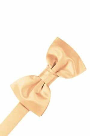 Apricot Solid Satin Bowtie