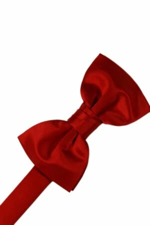 Scarlet Solid Satin Bowtie