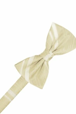 Bamboo Striped Satin Bowtie