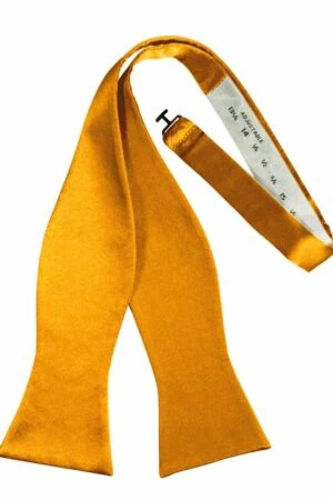 Tangerine Self-Tie Solid Satin Bowtie