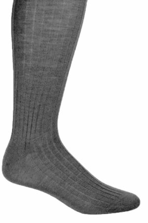 A photo of a grey charcoal dress sock from TuxKit