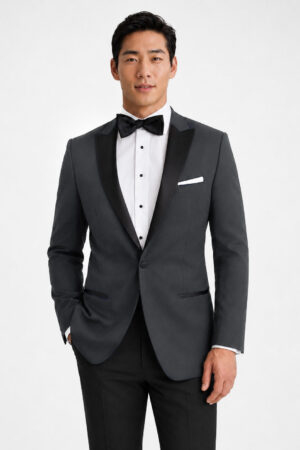 Steel Gray Peak Tuxedo angle 1 | TuxKit Steel Gray Peak Tuxedo angle 1