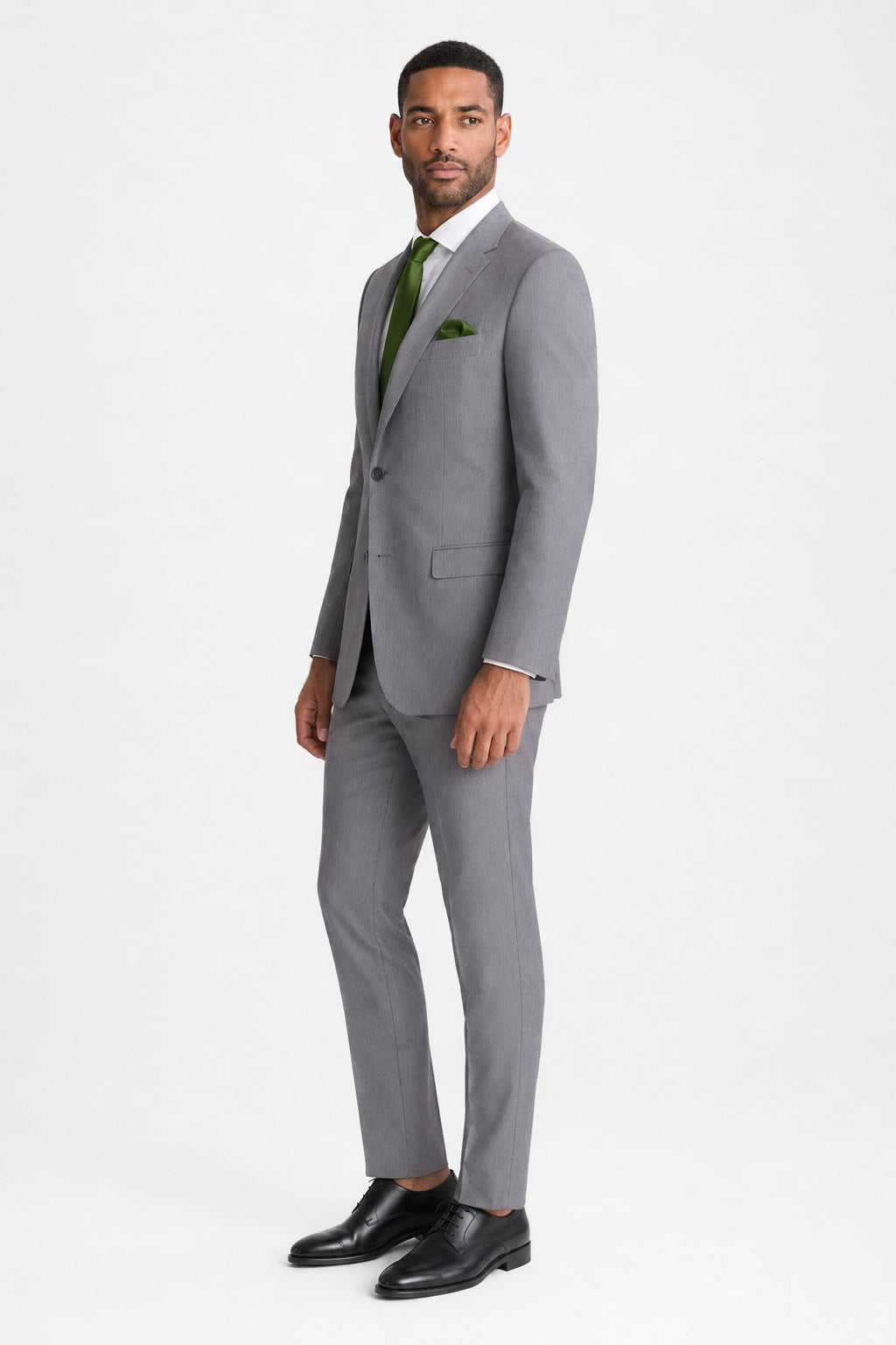 Heather Gray Suit angle 2 | TuxKit Heather Gray Suit angle 2