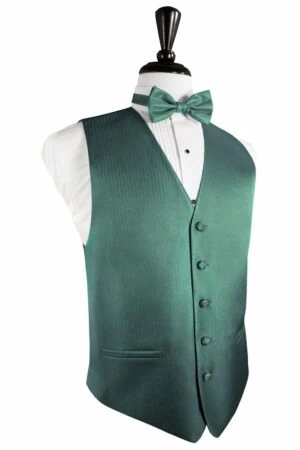 Aqua Herringbone Vest