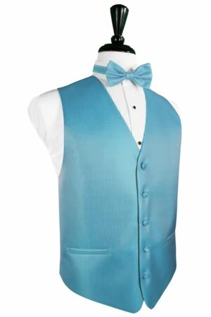 Blue Ice Herringbone Vest
