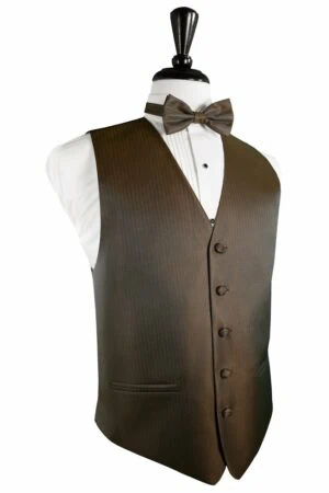 Espresso Herringbone Vest