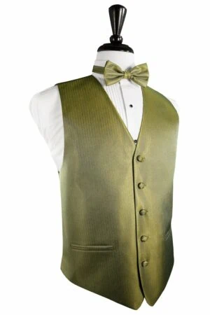 Gold Herringbone Vest