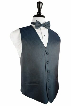 Haze Blue Herringbone Vest