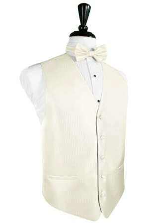 Ivory Herringbone Vest
