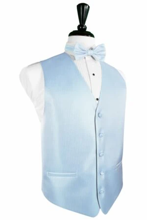 Powder Blue Herringbone Vest