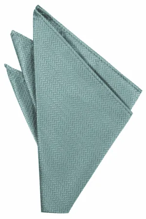 Cloudy Herringbone Pocket Square