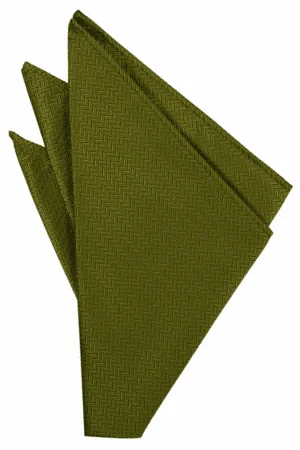 Fern Herringbone Pocket Square