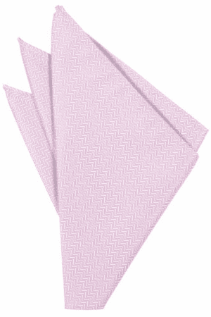 Light Pink Herringbone Pocket Square