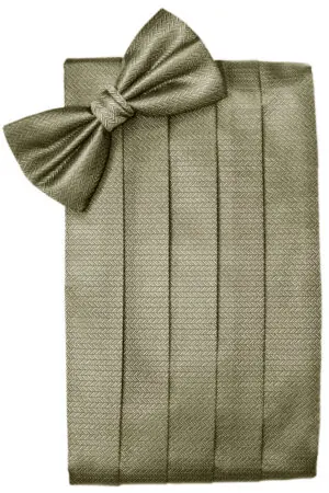 Bamboo Herringbone Cummerbund