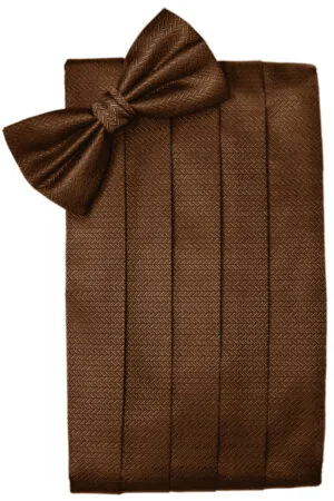 Cinnamon Herringbone Cummerbund