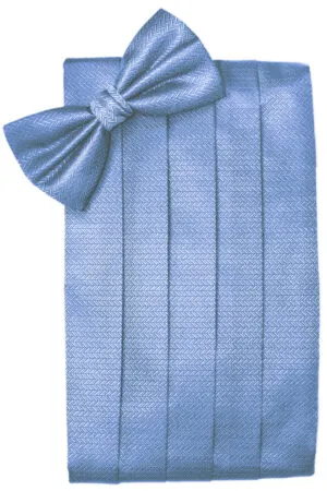 Cornflower Herringbone Cummerbund