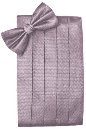 Frosty Pink Herringbone Cummerbund