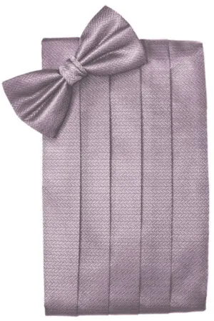 Frosty Pink Herringbone Cummerbund