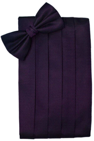 Raisin Herringbone Cummerbund