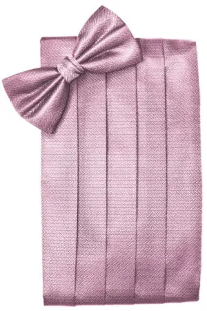 Rose Herringbone Cummerbund