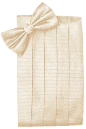 Sand Herringbone Cummerbund