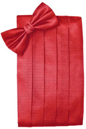 Watermelon Herringbone Cummerbund