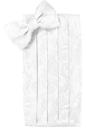 White Tapestry Cummerbund