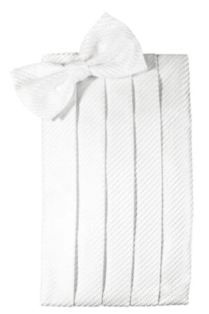 White Venetian Cummerbund
