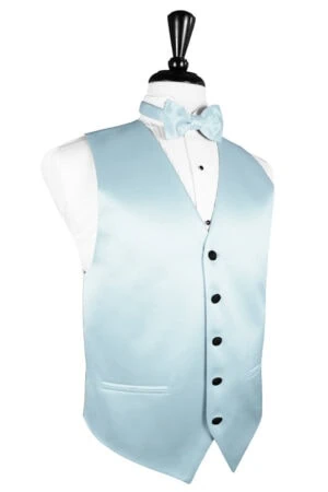 Light Blue Vitro Satin Vest