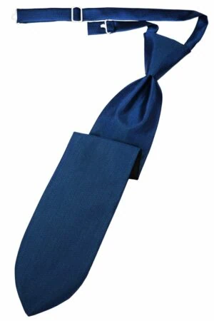 Sapphire Herringbone Long Tie