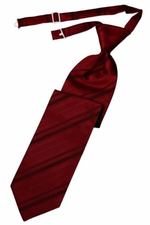 Apple Striped Satin Long Tie