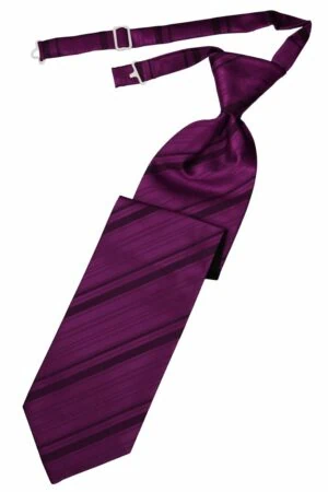 Sangria Striped Satin Long Tie