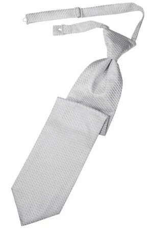 Silver Venetian Long Tie