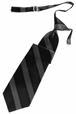 Asphalt Venetian Stripe Long Tie
