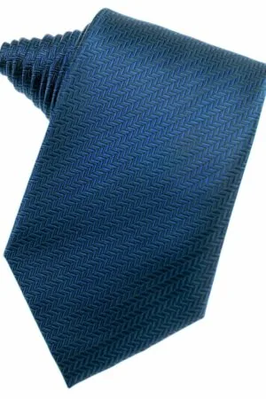 Sapphire Herringbone Suit Tie