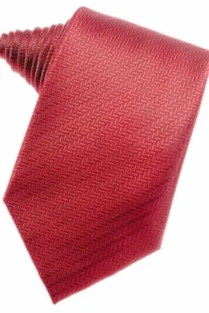 Watermelon Herringbone Suit Tie