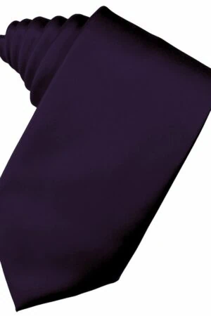 Amethyst Solid Satin Suit Tie