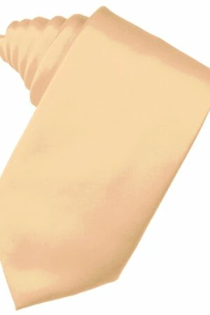 Apricot Solid Satin Suit Tie