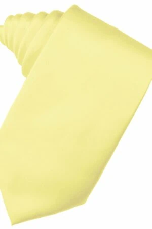 Canary Solid Satin Suit Tie
