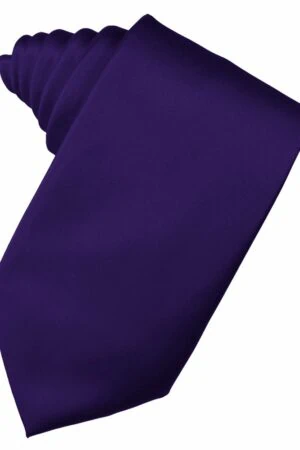 Purple Solid Satin Suit Tie
