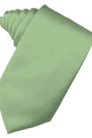 Sage Solid Satin Suit Tie
