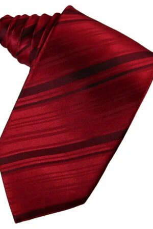 Apple Striped Satin Suit Tie