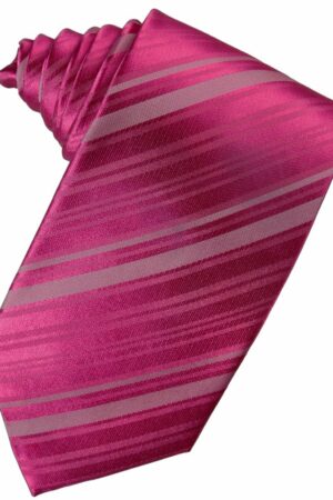 Watermelon Striped Satin Suit Tie