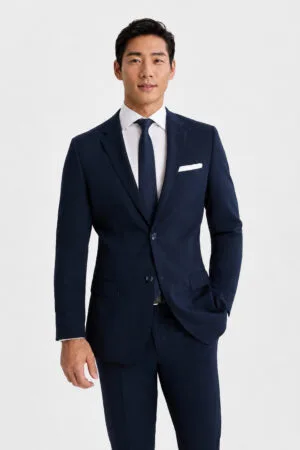 Navy Blue Suit angle 1